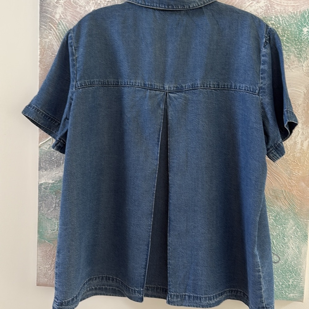 Coldwater Creek Indigo Tencel Shirt - Picture 3 of 4